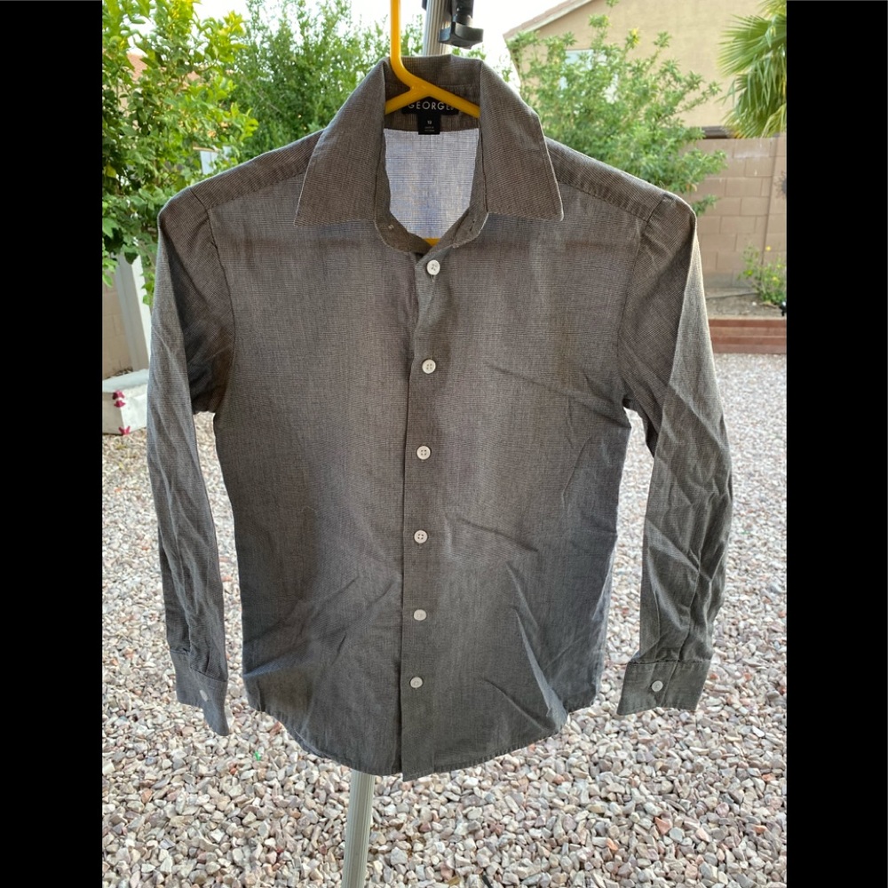 George  Grey stripped dress shirt 👔